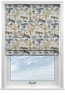 Hedgerow, Charcoal - Twist&Fit Roman Blind